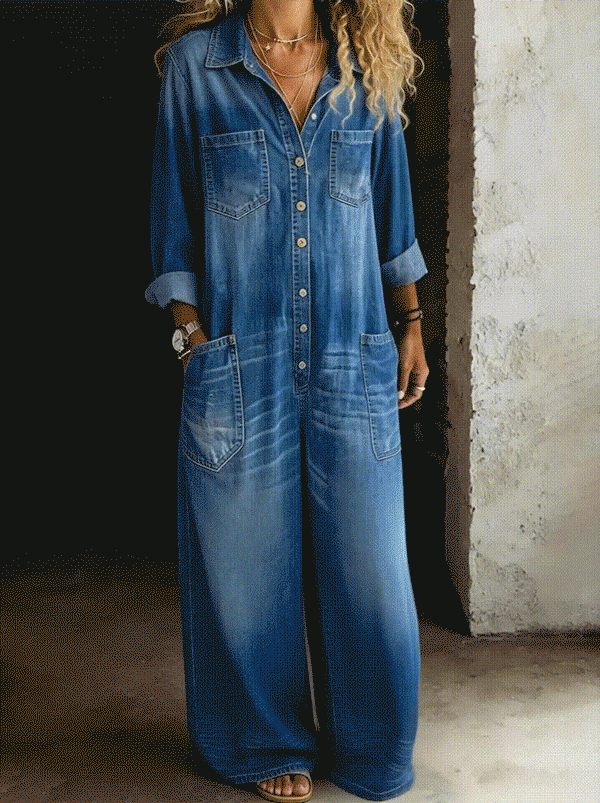 LENA SALOPETTE CASUAL IN DENIM DONNA
