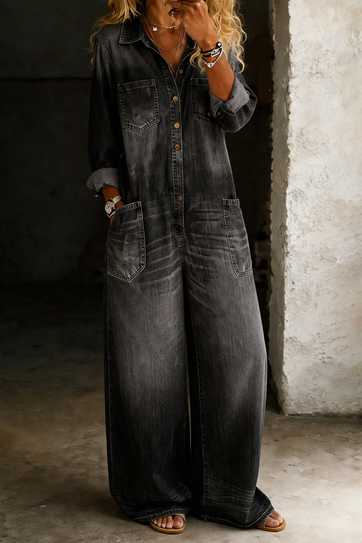 LENA SALOPETTE CASUAL IN DENIM DONNA