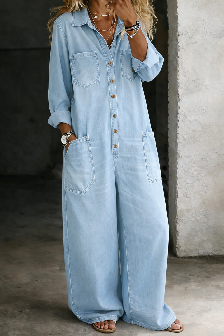 LENA SALOPETTE CASUAL IN DENIM DONNA