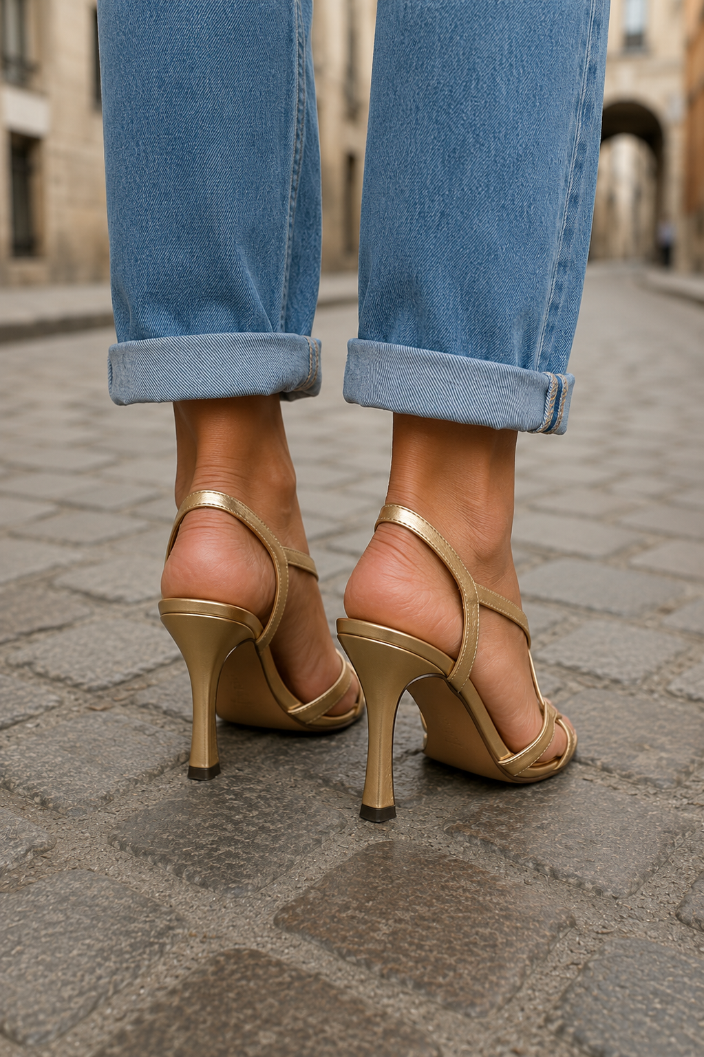 Eliana | Tacchi dorati da donna