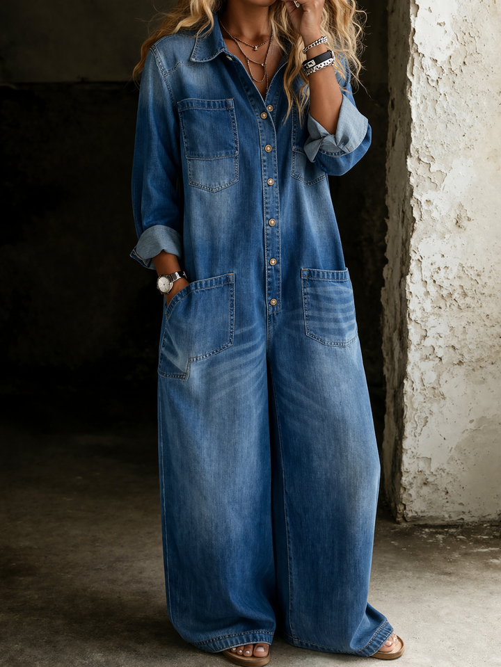 LENA SALOPETTE CASUAL IN DENIM DONNA