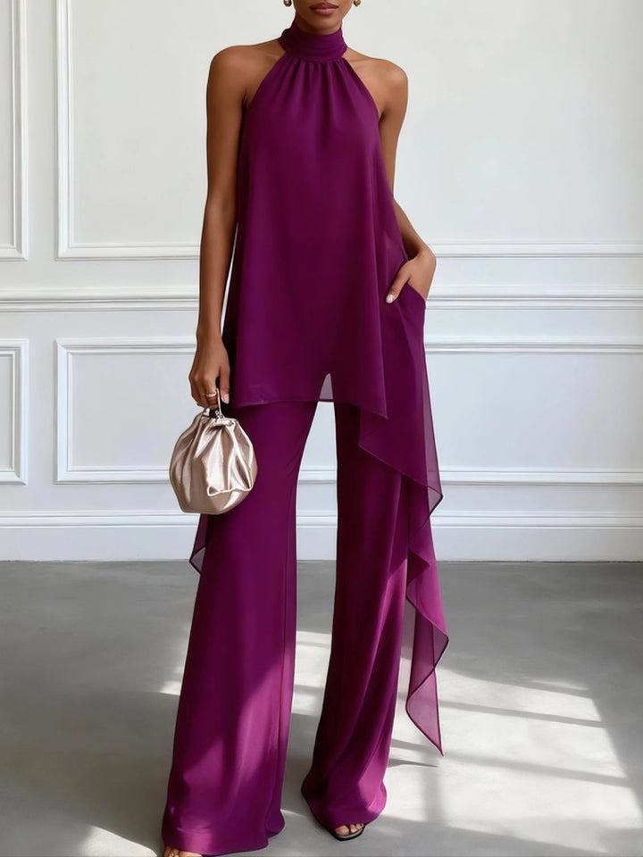 Viola | Completo Elegante Halter con Pantaloni